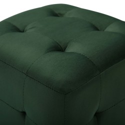 2 pcs Poufs Vert 30 x 30 x 30 cm Tissu velours 517667517667