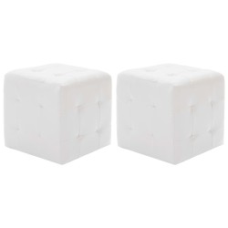 Poufs 2 pcs Blanc 30 x 30 x 30 cm Similicuir 517668517668