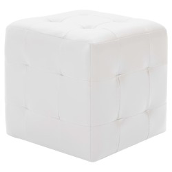 Poufs 2 pcs Blanc 30 x 30 x 30 cm Similicuir 517668517668