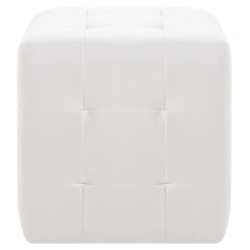 Poufs 2 pcs Blanc 30 x 30 x 30 cm Similicuir 517668517668