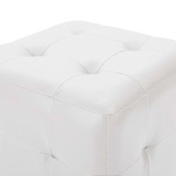 Poufs 2 pcs Blanc 30 x 30 x 30 cm Similicuir 517668517668