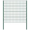 Panneau de clôture avec poteaux en fer 349 x 160 cm Vert 517670517670
