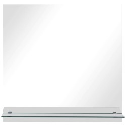 Miroir mural avec étagère 30x30 cm Verre trempé 517700517700