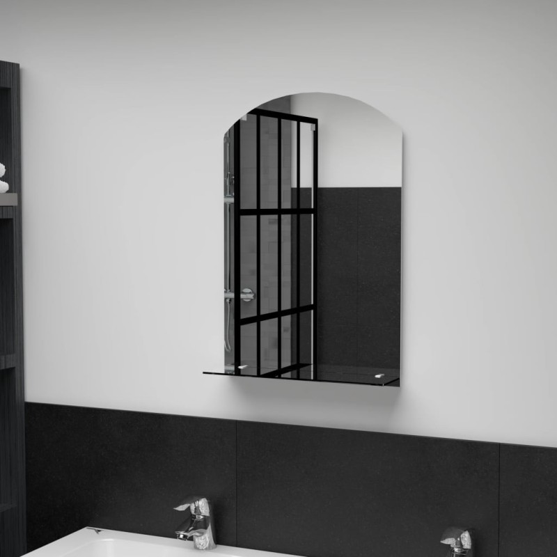 Miroir mural avec étagère 40x60 cm Verre trempé 517701517701