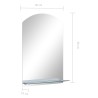 Miroir mural avec étagère 40x60 cm Verre trempé 517701517701