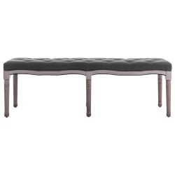 Banc Lin Bois solide 150x40x48 cm Gris foncé 517702517702