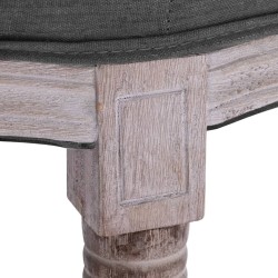Banc Lin Bois solide 150x40x48 cm Gris foncé 517702517702