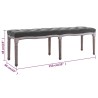 Banc Lin Bois solide 150x40x48 cm Gris foncé 517702517702