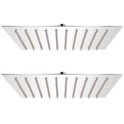 Pomme de douche plongeante 2 pcs Acier inoxydable 20x20 cm  517704517704