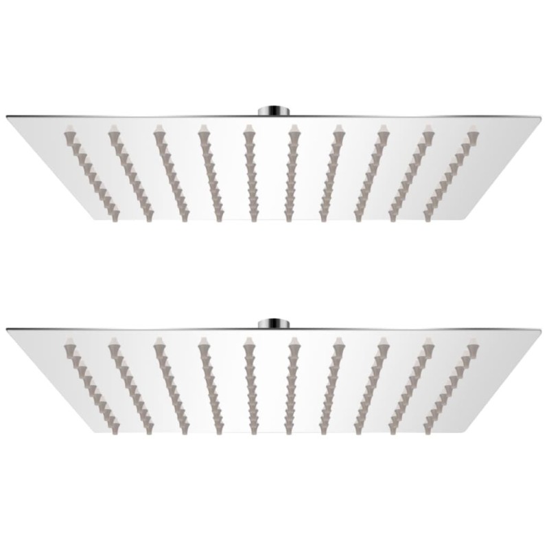 Pomme de douche plongeante 2 pcs Acier inoxydable 20x20 cm  517704517704