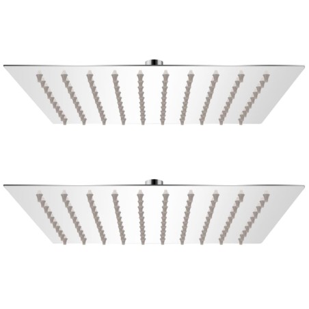 Pomme de douche plongeante 2 pcs Acier inoxydable 20x20 cm  517704517704