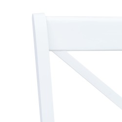 Ensemble de salle à manger 5 pcs Bois d'hévéa Blanc et marron 517714517714