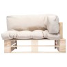 Canapé de jardin palette avec coussins sable Pinède 517718517718
