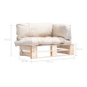 Canapé de jardin palette avec coussins sable Pinède 517718517718
