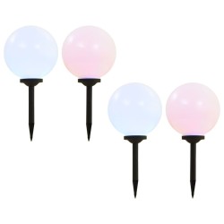 Lampes solaires sphériques LED de jardin 4 pcs 30 cm RVB 517719517719