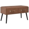 Banc avec tiroirs 80 cm Marron foncé Similicuir 517720517720