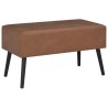 Banc avec tiroirs 80 cm Marron foncé Similicuir 517720517720