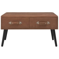 Banc avec tiroirs 80 cm Marron foncé Similicuir 517720517720