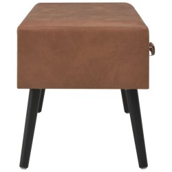 Banc avec tiroirs 80 cm Marron foncé Similicuir 517720517720