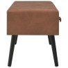 Banc avec tiroirs 80 cm Marron foncé Similicuir 517720517720