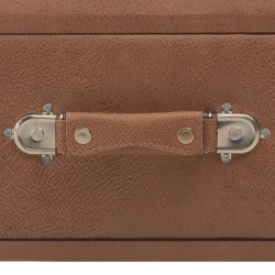 Banc avec tiroirs 80 cm Marron foncé Similicuir 517720517720