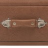 Banc avec tiroirs 80 cm Marron foncé Similicuir 517720517720