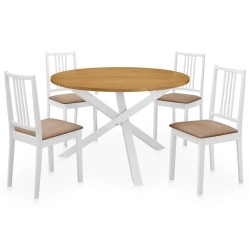 Mobilier de salle à manger 5 pcs MDF Blanc 517722517722