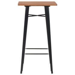 Mobilier de bar 3 pcs Acier Noir 517723517723