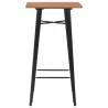 Mobilier de bar 3 pcs Acier Marron Noir 517724517724