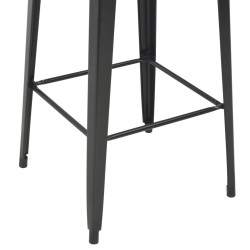 Mobilier de bar 3 pcs Acier Marron Noir 517724517724