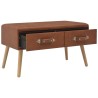 Banc avec tiroirs 80 cm Marron Similicuir 517725517725