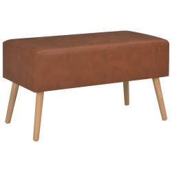 Banc avec tiroirs 80 cm Marron Similicuir 517725517725