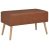 Banc avec tiroirs 80 cm Marron Similicuir 517725517725