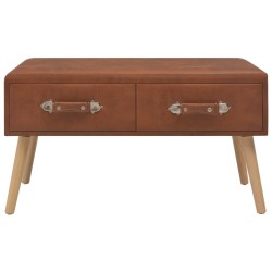 Banc avec tiroirs 80 cm Marron Similicuir 517725517725