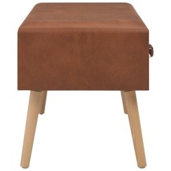 Banc avec tiroirs 80 cm Marron Similicuir 517725517725