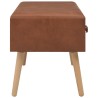 Banc avec tiroirs 80 cm Marron Similicuir 517725517725