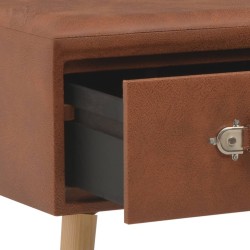 Banc avec tiroirs 80 cm Marron Similicuir 517725517725
