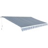 Auvent pliable manuel 500 cm Bleu/blanc 517732517732