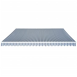 Auvent pliable manuel 500 cm Bleu/blanc 517732517732