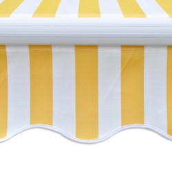 Auvent pliable motorisé 400 cm Jaune/blanc 517738517738