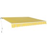 Auvent pliable manuel 400 cm Jaune/blanc  517739517739