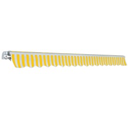 Auvent pliable manuel 400 cm Jaune/blanc  517739517739