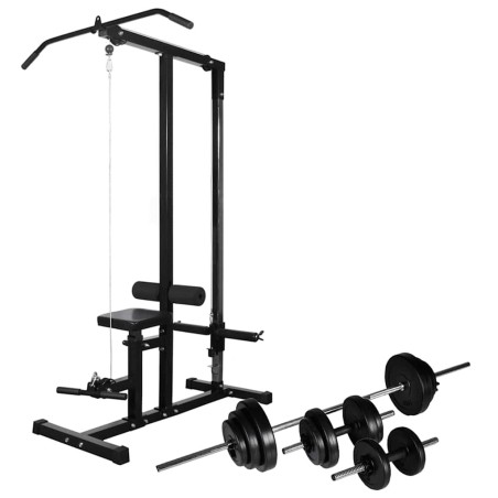 Tour de musculation avec jeu d'haltères et poids 30,5 kg 517745517745