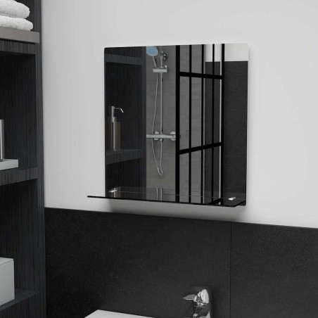 Miroir mural avec étagère 40x40 cm Verre trempé 517761517761