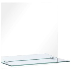 Miroir mural avec étagère 40x40 cm Verre trempé 517761517761