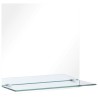 Miroir mural avec étagère 40x40 cm Verre trempé 517761517761