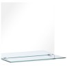 Miroir mural avec étagère 50x50 cm Verre trempé 517766517766