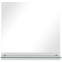 Miroir mural avec étagère 50x50 cm Verre trempé 517766517766