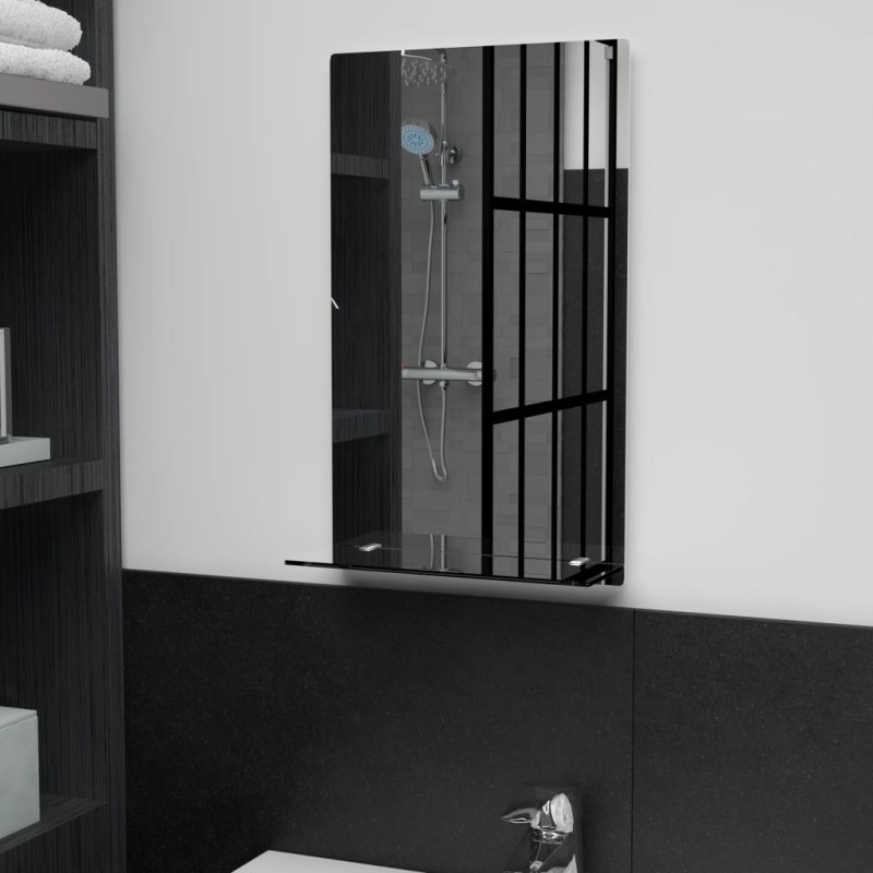 Miroir mural avec étagère 30x50 cm Verre trempé 517767517767
