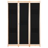 Cloison de séparation 3 panneaux Noir 120x170x4 cm Tissu 517769517769